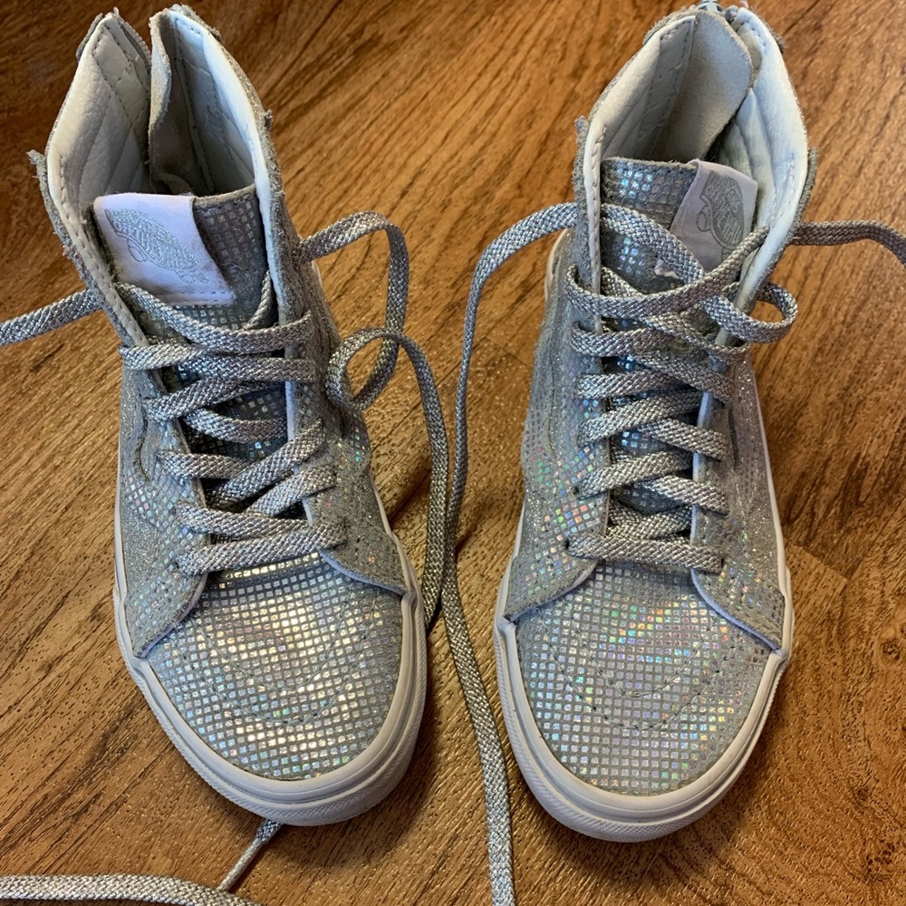 Silver Girls Vans